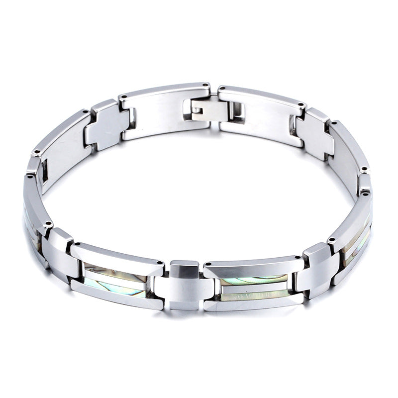 Korean-Inspired Men's Tungsten Steel Bracelet for European and American Markets