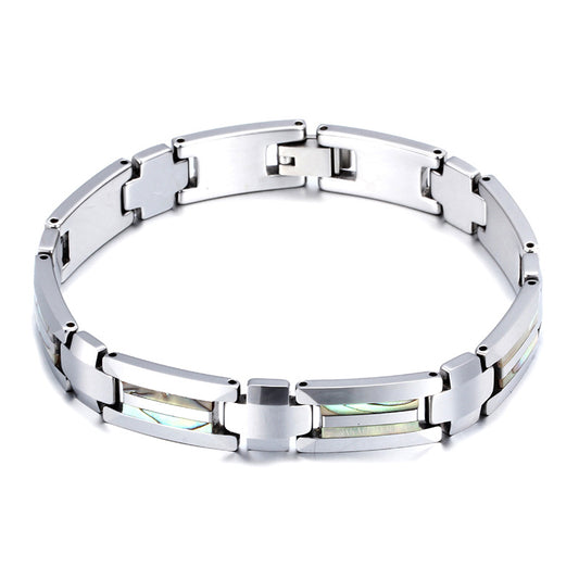 Korean-Inspired Men's Tungsten Steel Bracelet for European and American Markets
