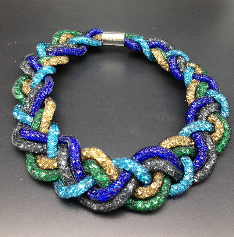 Vintage Crystal Short Women's Necklace from Savanna Rhythms Collection