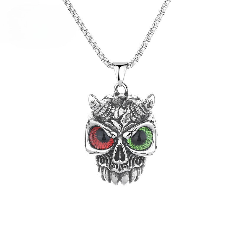 Titanium Steel Necklace – Statement Gothic Skull