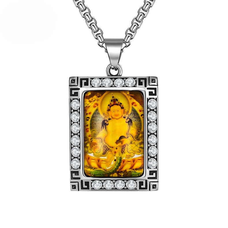 Steel Necklace - Vintage Zodiac Pendant