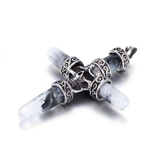 Creative Retro Men's Skull Cross Pendant - European and American Foreign Trade Design