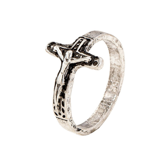 Fashionable Metal Cross Ring for Women by Planderful