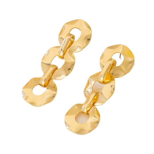 Planderful Vienna Verve Earrings – Fashionable Gold Fringed Design