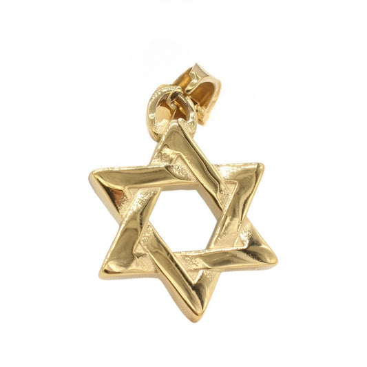 Hexagram Satellite Pendant Gold Plated Unisex Hip Hop Jewelry by Planderful Everyday Genie Collection Protection Statement Charm