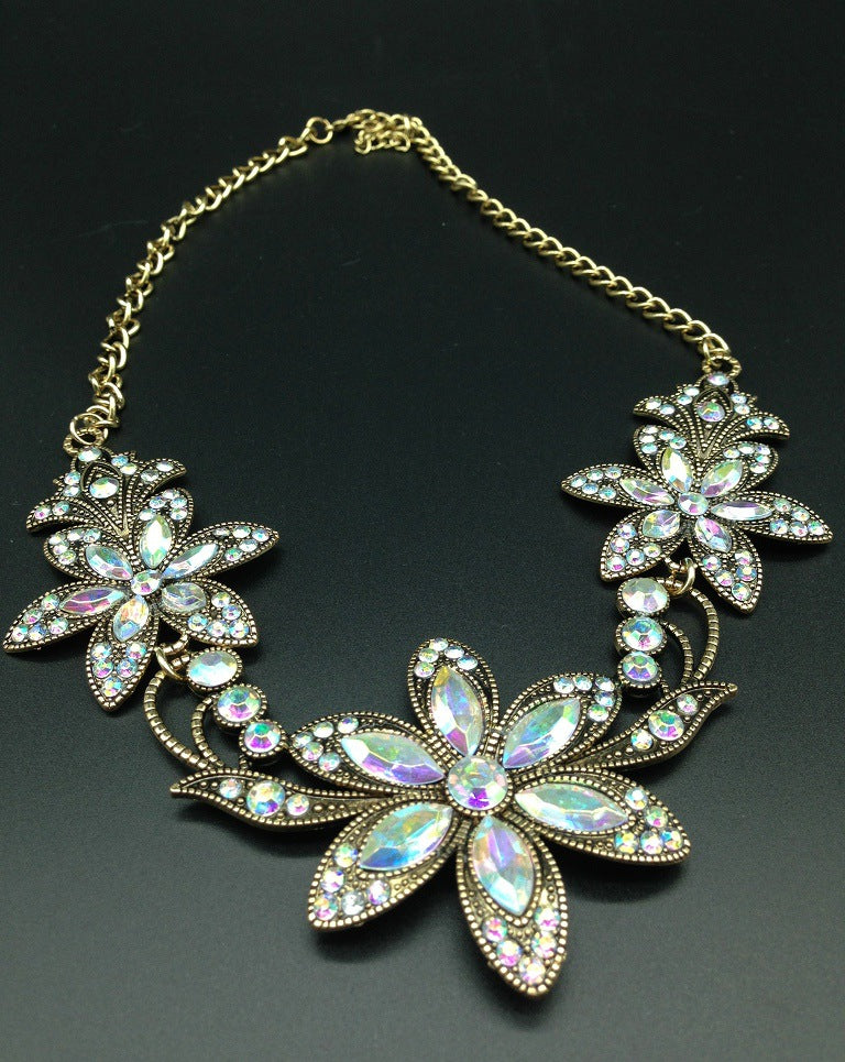Crystal Blossom Necklace - Exquisite Fashion Jewelry Piece