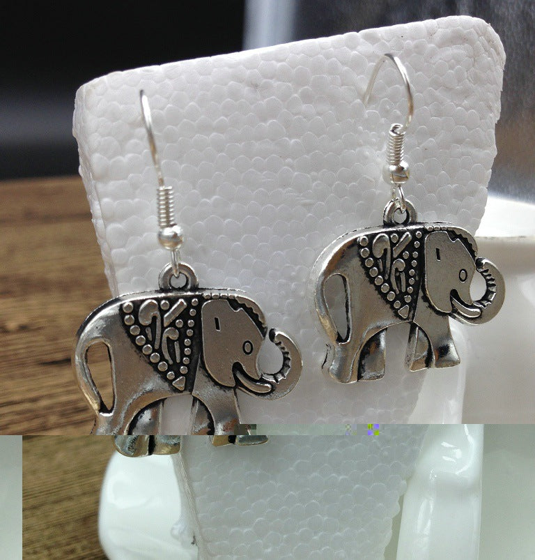 Vintage Tibetan Silver Elephant Drop Earrings - Wholesale Bundle on Top Online Platforms