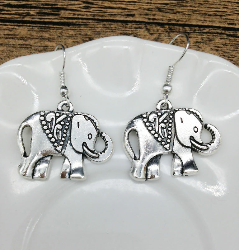 Vintage Tibetan Silver Elephant Drop Earrings - Wholesale Bundle on Top Online Platforms