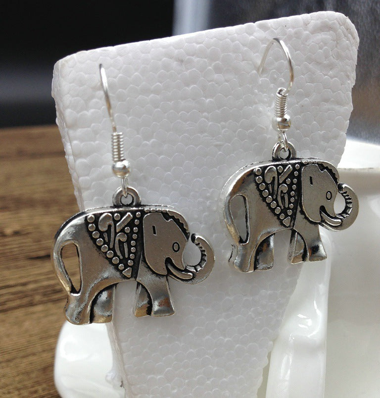 Vintage Tibetan Silver Elephant Drop Earrings - Wholesale Bundle on Top Online Platforms