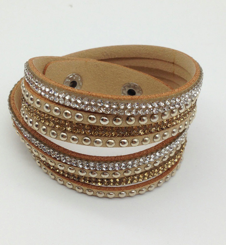 Multi-layer Leather Women's Bracelet from Vienna Verve Collection