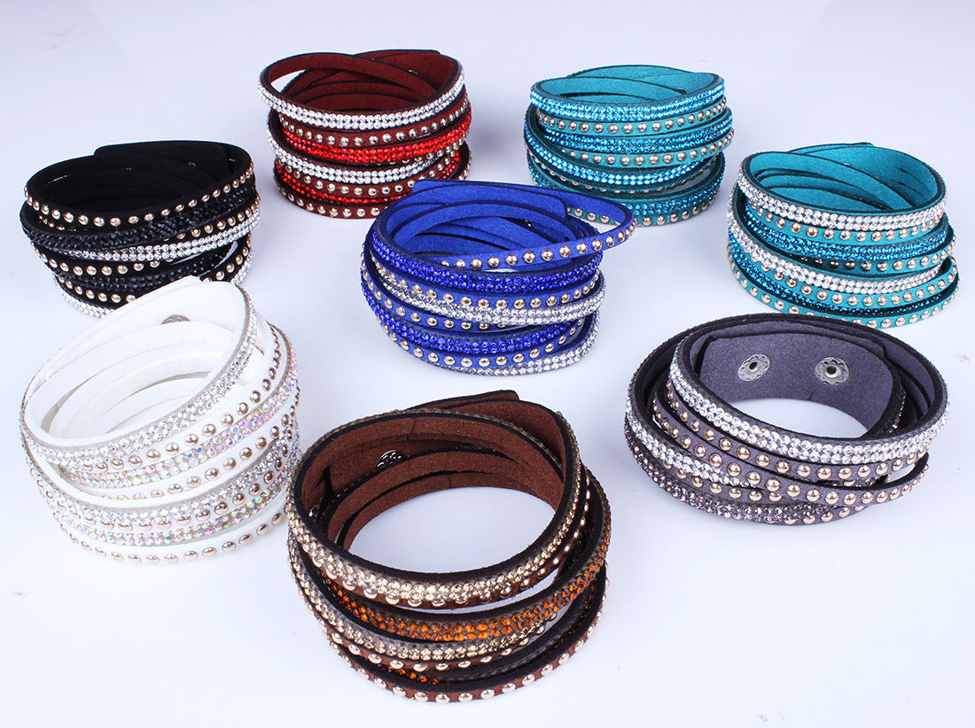 Multi-layer Leather Women's Bracelet from Vienna Verve Collection