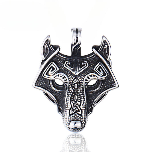 Men's Titanium Steel Fox Pendant - Retro Stainless Steel Accessories for Wholesale Foreign Trade