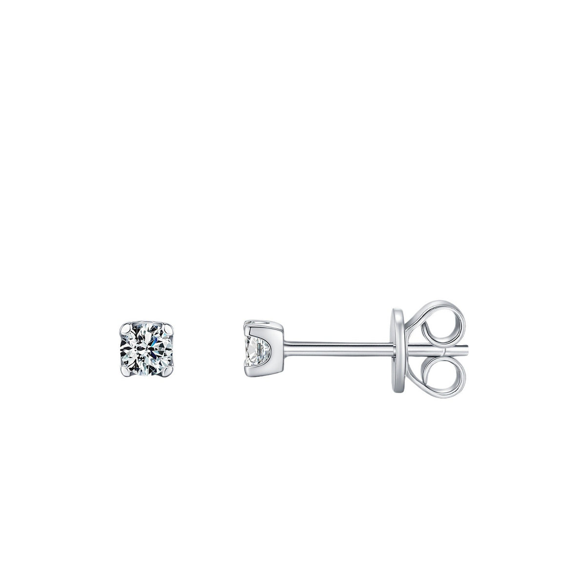 925 Sterling Silver 0.50 ct Moissanite Threaded Stud