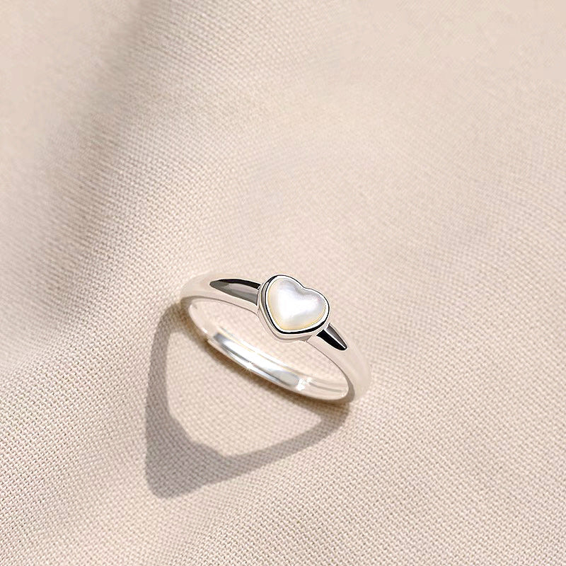 Planderful Everyday Genie – 925 Sterling Silver Shell Love Ring for Women