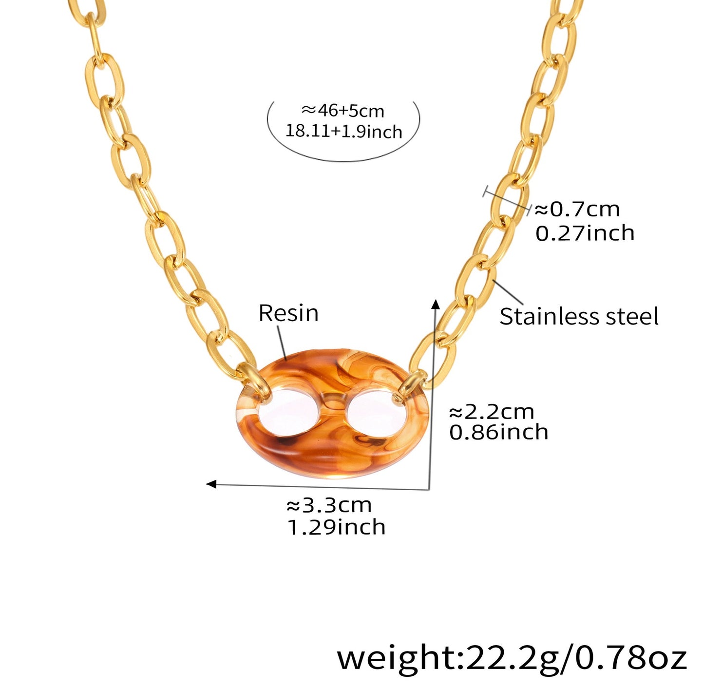 Planderful Pig Nose Necklace Stainless Steel Jewelry Women
