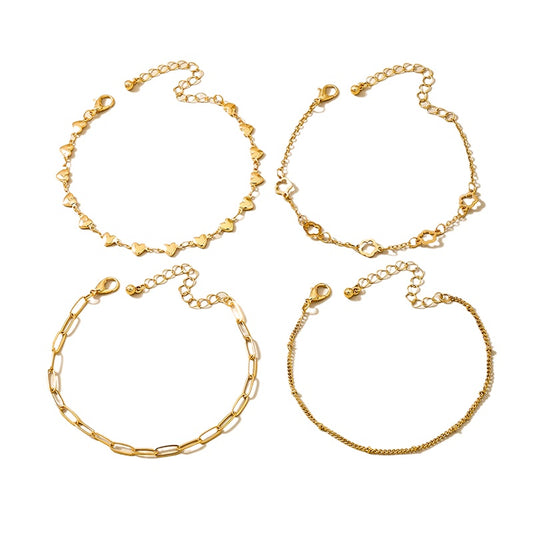 Planderful Vienna Verve Bracelet Set – Fashionable Metal Tassel Design