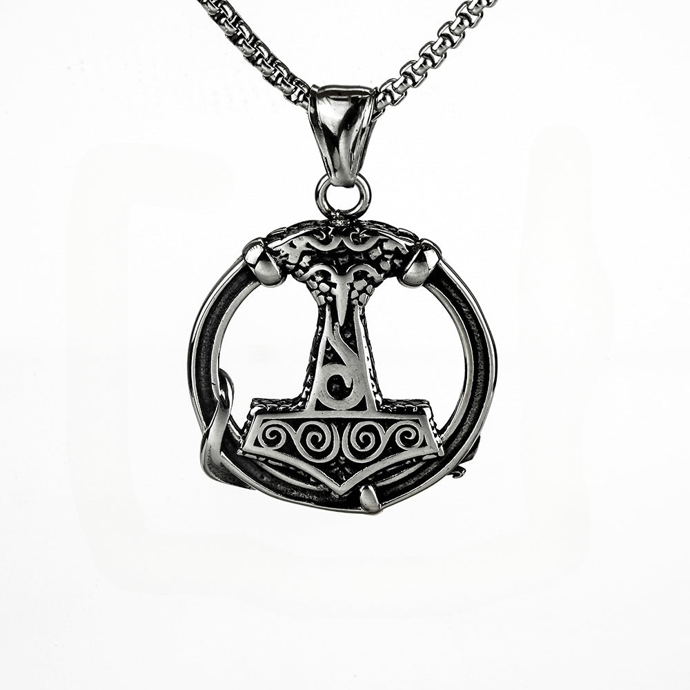 Nordic Viking Style Fashion Double Sided Pendant Necklace