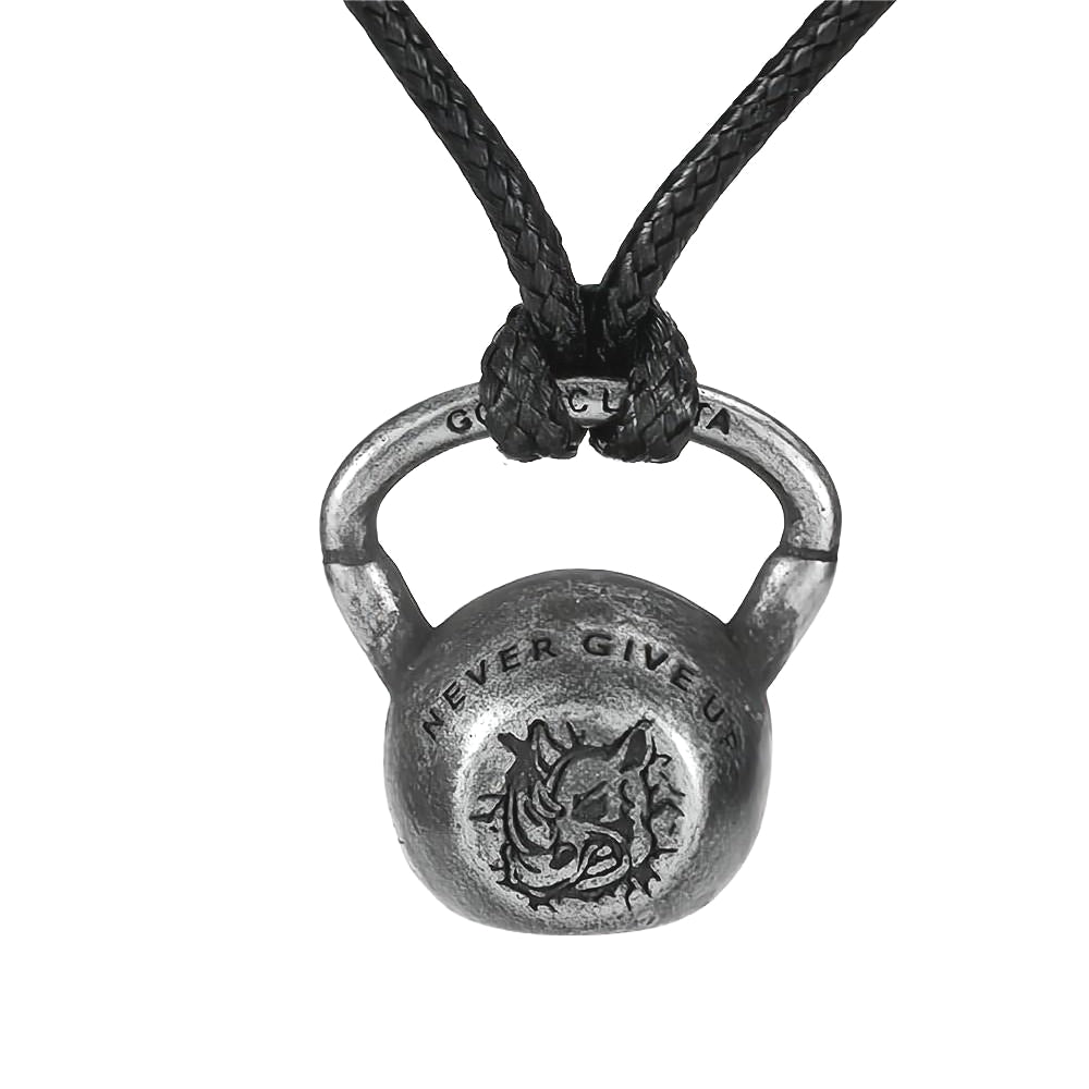 Planderful Stainless Steel Kettlebell Pendant For Men And Women, Unisex Gym Jewelry, Durable Titanium Steel Necklace