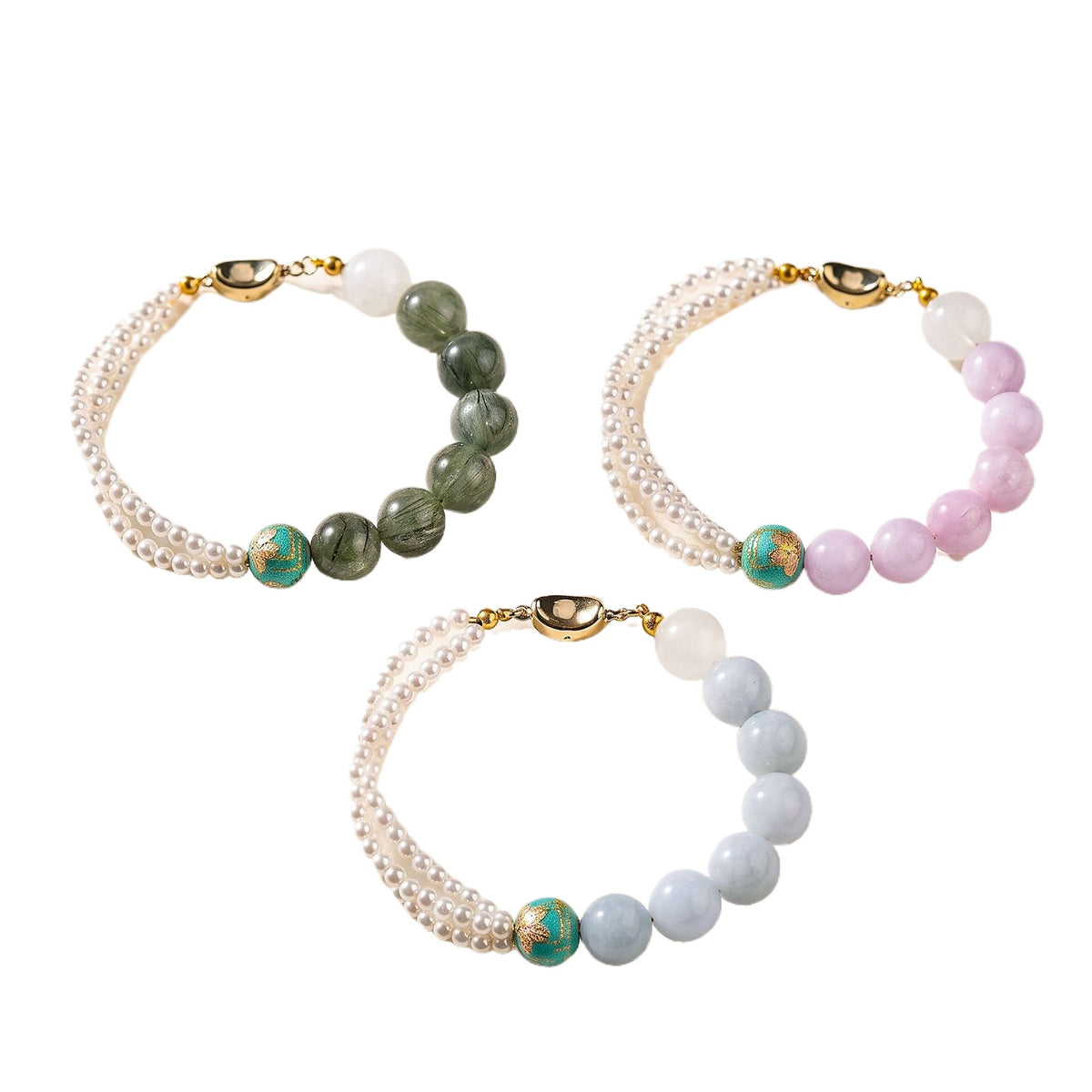 Purple Kunzite Pearl Bracelet