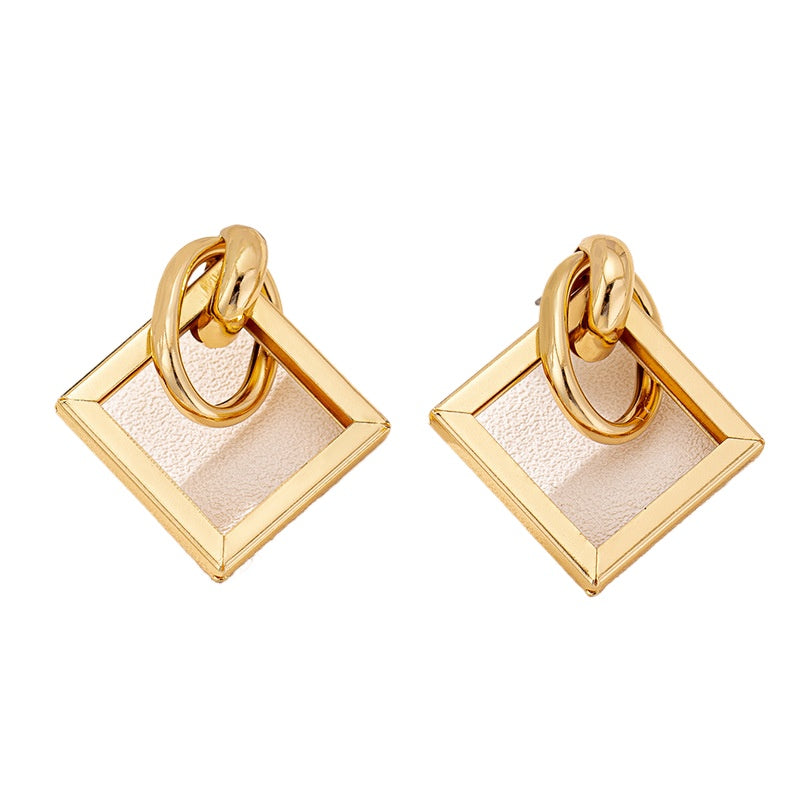 Planderful Vienna Verve Earrings – Elegant Metal Geometric Design