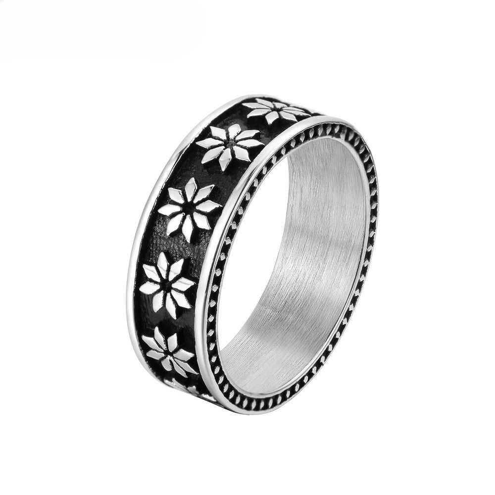 Cross Titanium Steel Ring