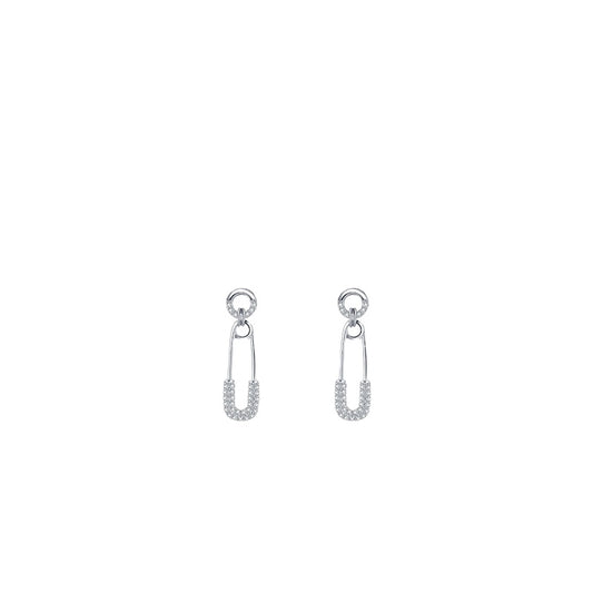Everyday Genie Sterling Silver Zirconium Clip Earrings