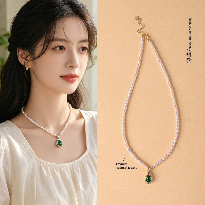 Freshwater Pearl Gourd Pendant Necklace