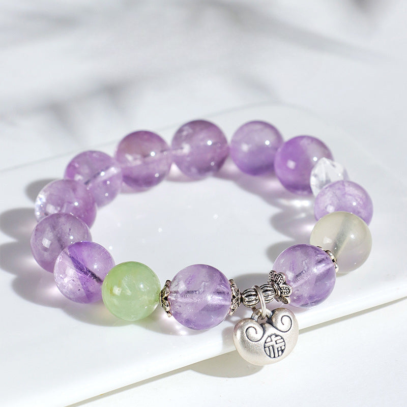 Planderful Fortune's Favor Bracelet – Elegant Crystal Design with Stunning Purple Fire Grape Stones