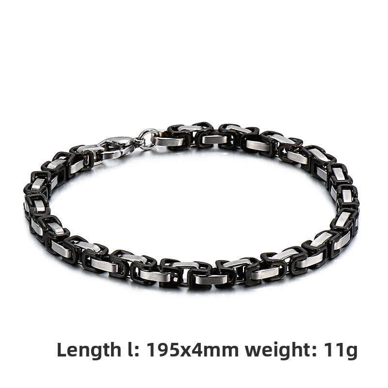 Men's Titanium Steel Handmade Emperor Chain – Stainless Steel Return Bracelet
