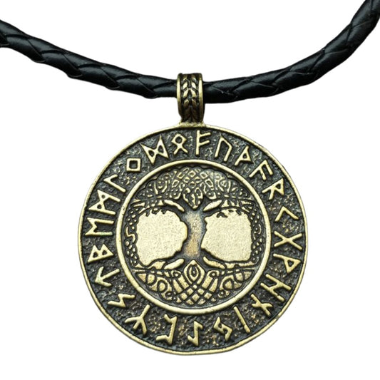 Norse Legacy Tree of Life Pendant Necklace - Handcrafted Nordic Talisman for Men