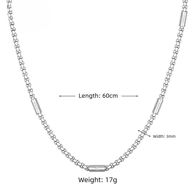 Customizable Stainless Steel Men's Pendant Necklace