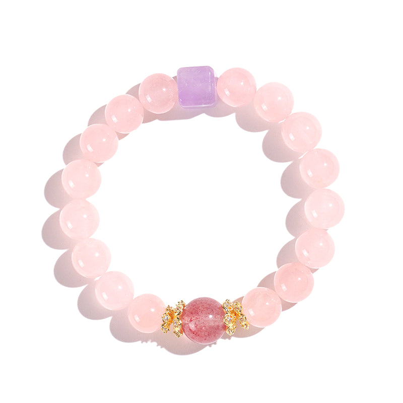 Planderful Fortune's Favor Bracelet – Sweet and Cute Amethyst Strawberry Crystal Design