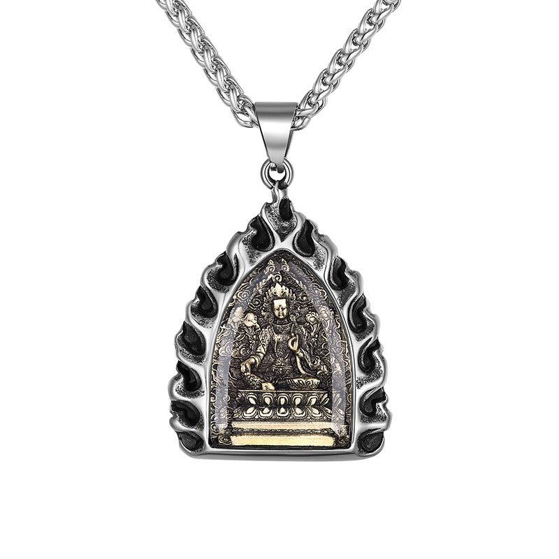 Steel Necklace – Elegant Thai Amulet