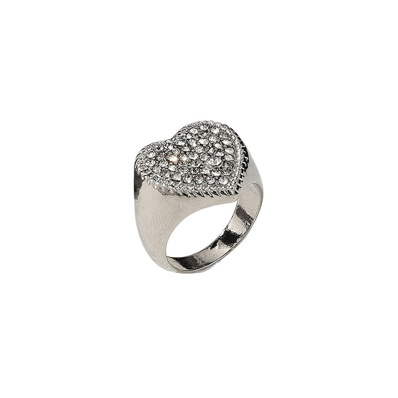 Heartfelt Elegance: Premium Metal Love Ring for Women - Vienna Verve Collection