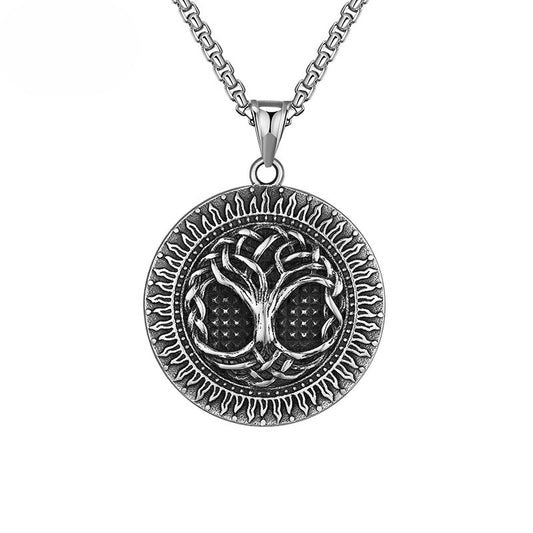 Steel Necklace - Vintage Tree of Life Necklace