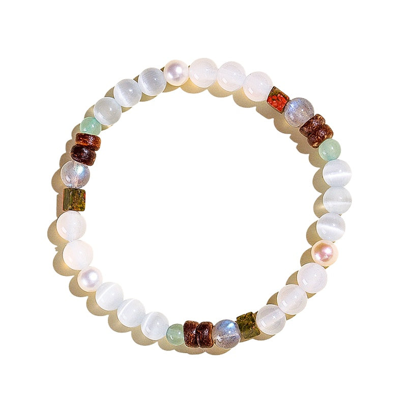 Planderful Fortune's Favor Bracelet – Elegant Pearl and Opal Design