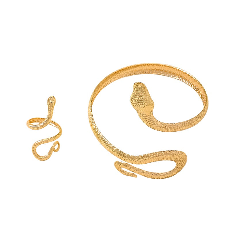 Irregular Serpentine Bracelet Ring Set by Planderful for Spring