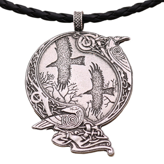 Viking Celtic Crow Necklace - Norse Legacy Collection Statement Piece for Men