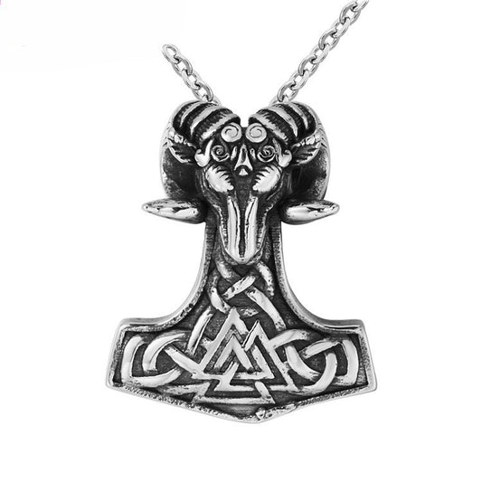 Planderful Viking Pendant Titanium Necklace Unisex