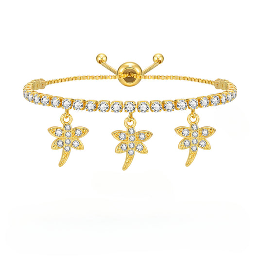 Various Fashionable Personalized Bracelets Women's Cross Zircon Copper