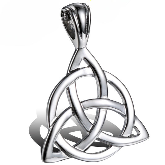 Stylish Triangular Titanium Steel Pendant for Men - Retro-Inspired Jewelry