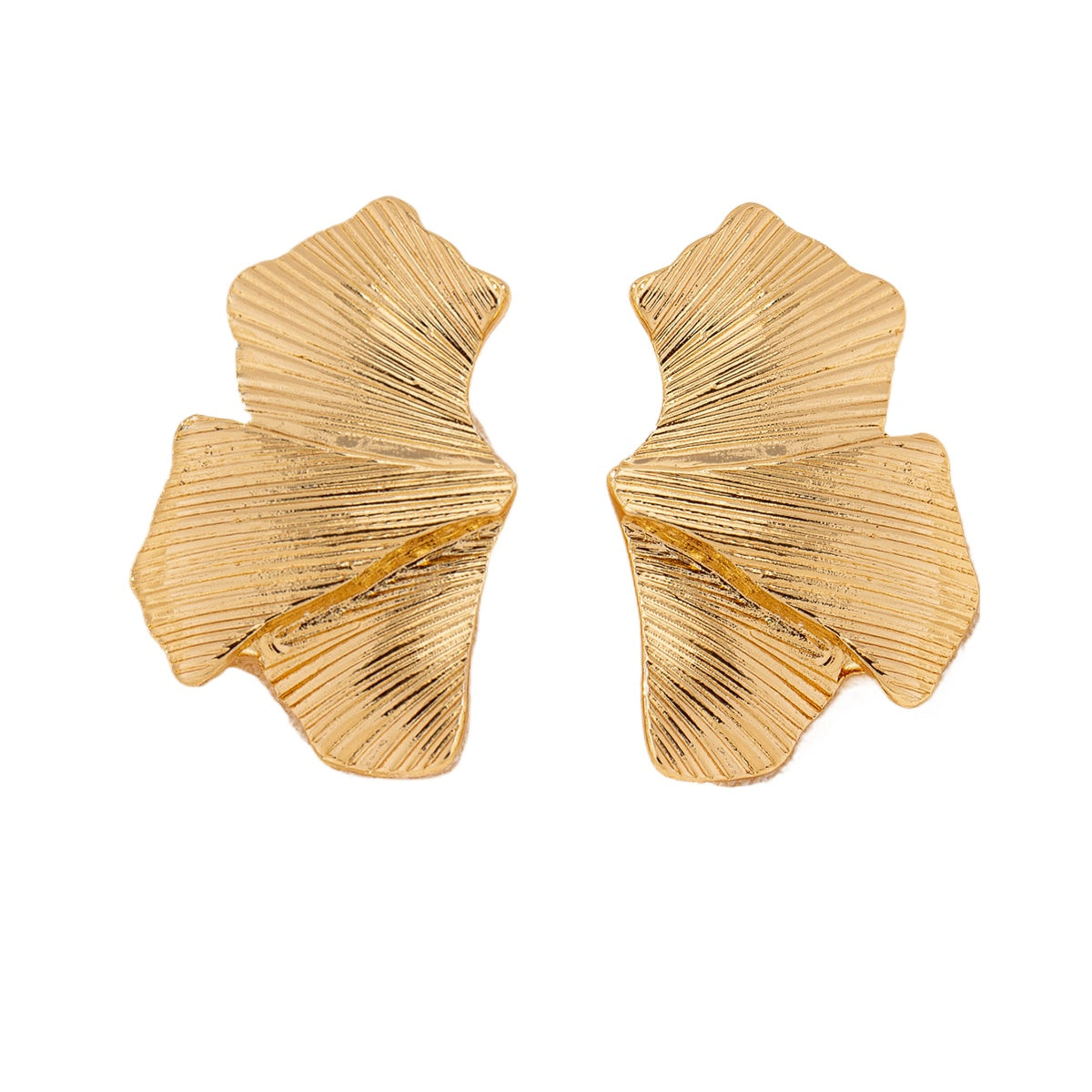 Planderful Vienna Verve Earrings – Elegant Metal Texture Design