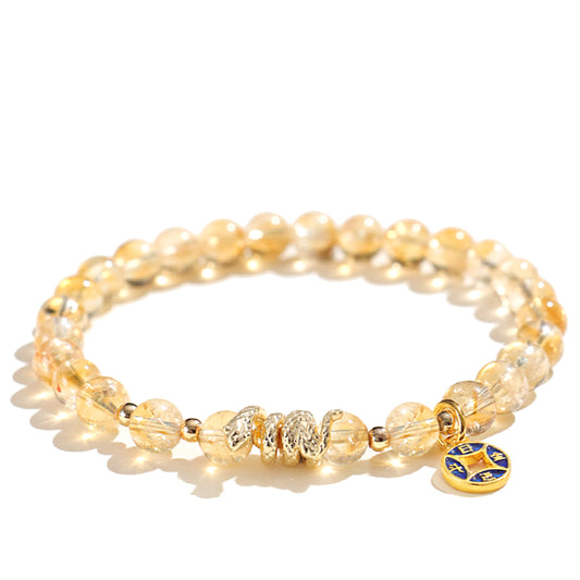 Planderful Fortune's Favor Bracelet – Versatile Citrine Yellow Crystal Design