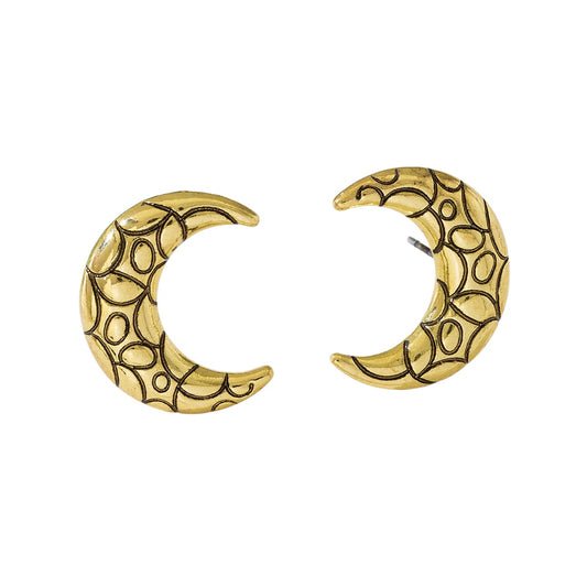 Planderful Vienna Verve Moon Earrings – Trendy Retro Design