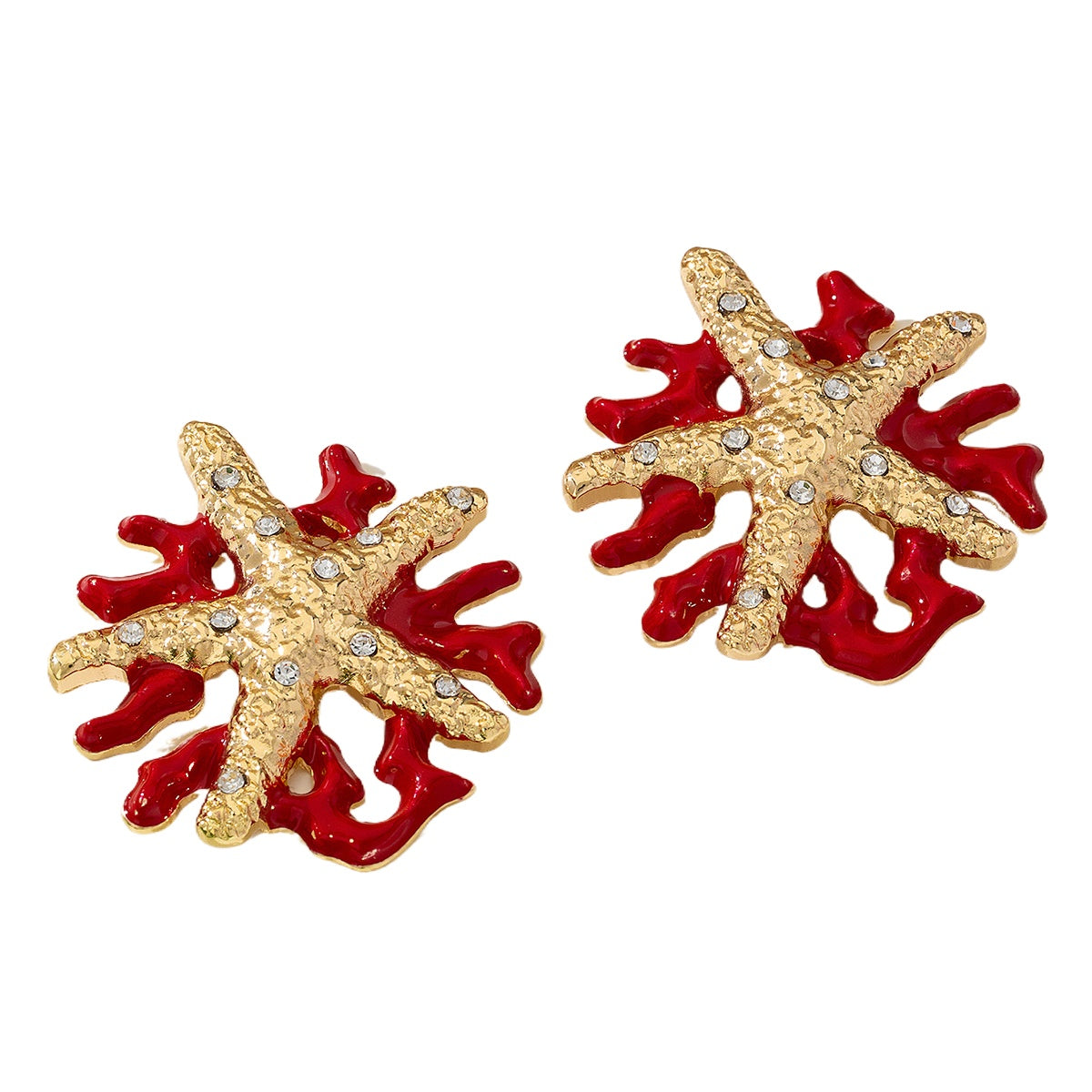 Planderful Vienna Verve Earrings – Fashionable Metal Gold Starfish Design