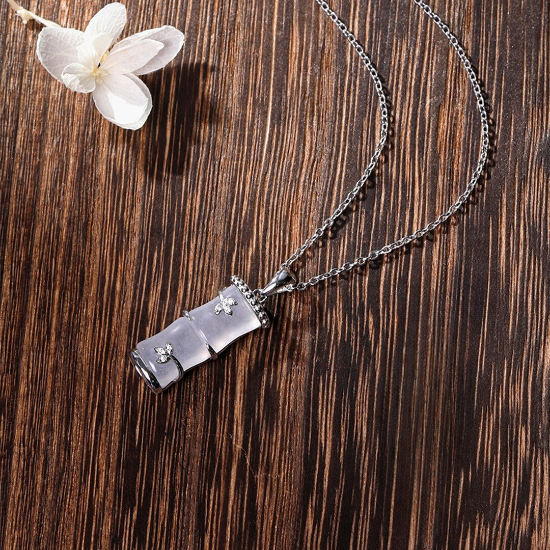 S925 Sterling Silver Bamboo Leaf Necklace