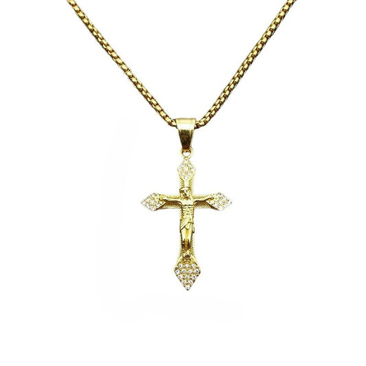 Steel Necklace – Elegant Cross Pendant Necklace For Everyday Wear Gift For Him Or Her