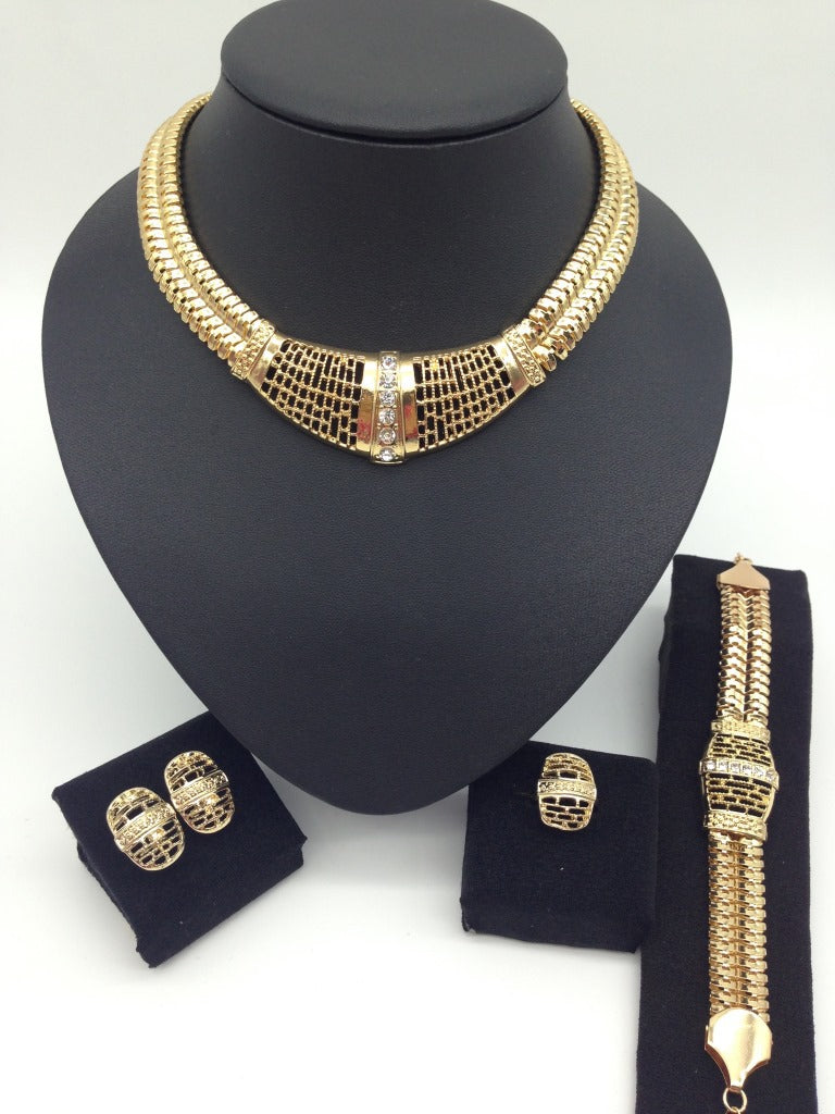 Exquisite Serpent Set: Snake Bone Jewelry Ensemble with Necklace, Earrings, Bracelet, and Ring