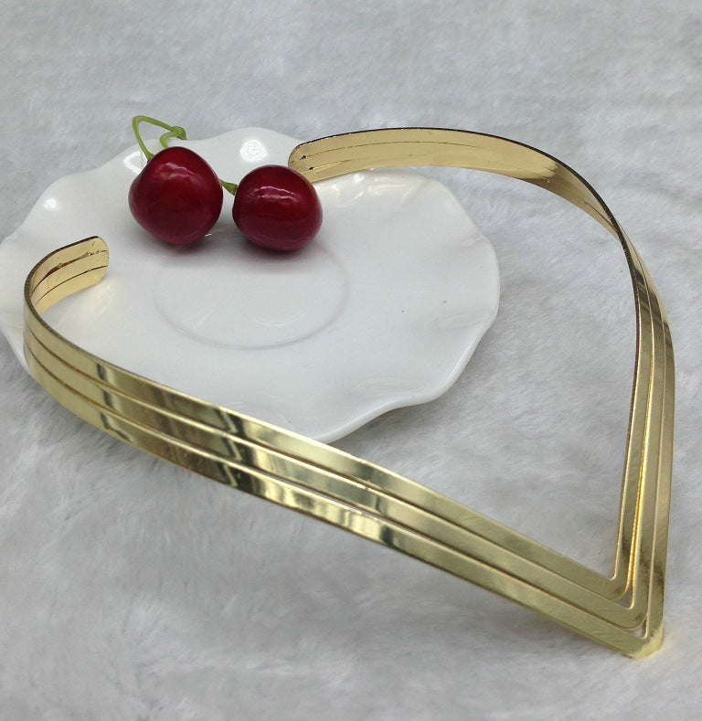 Planderful Savanna Rhythms Necklace – Simple Shape Metal Texture Design