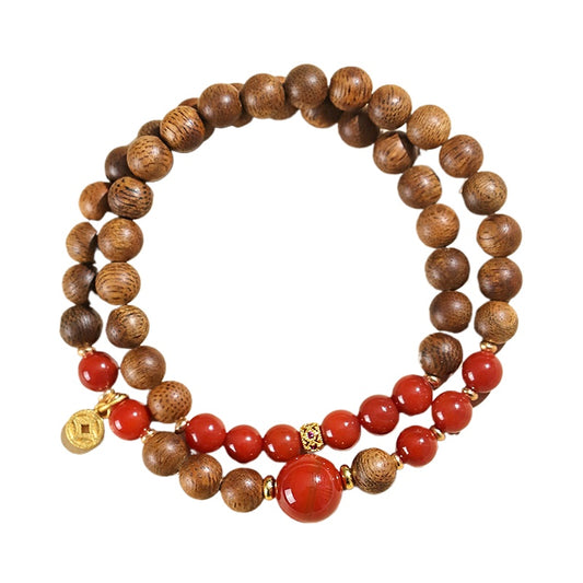 Planderful Eaglewood Double Circle Bracelet – Niche Literary and Retro Design